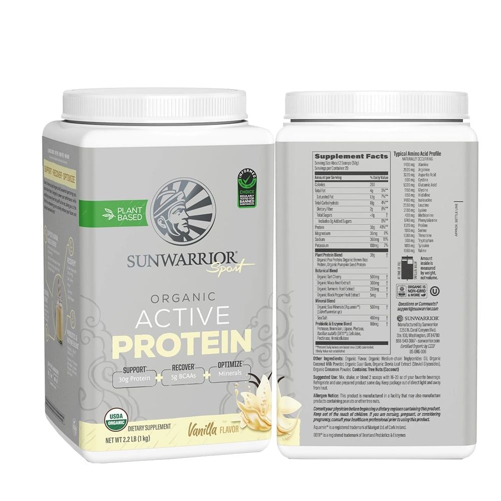 Sunwarrior Protein Thực Vật Hữu Cơ Organic Active Protein Chính Hãng Mỹ | 20 Lần Dùng