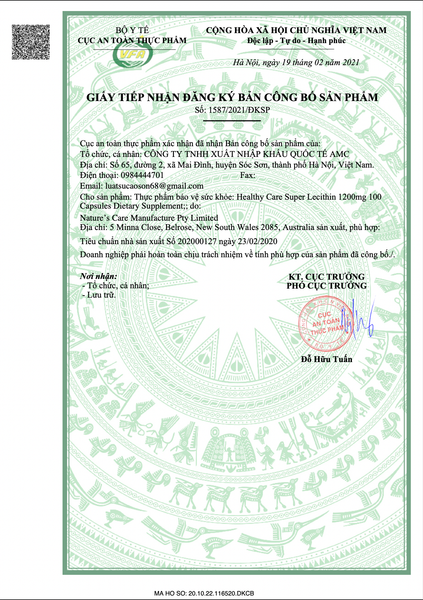 Healthy Care Super Lecithin 1200mg | Viên Uống Mầm Đậu Nành