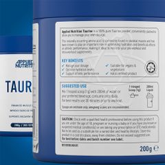 Applied Nutrition Taurine Powder 200g |  Hỗ Trợ Sức Bền
