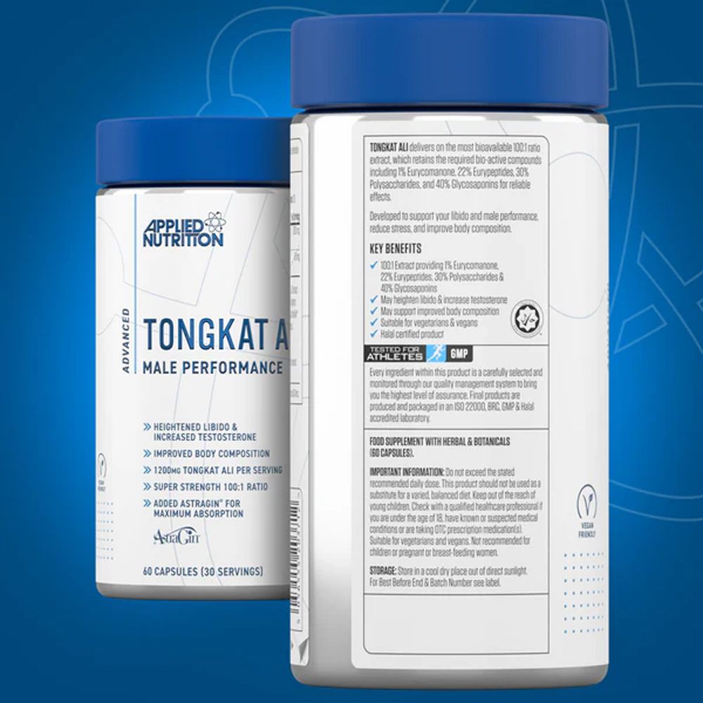 Applied Nutrition Tongkat ALI 60 Viên Thuần Chay | Hỗ Trợ Sinh Lý Nam