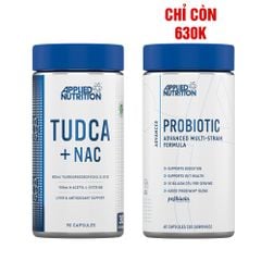 Hỗ Trợ Chức Năng Gan Applied Nutrition TUDCA + NAC 90 Viên (30 Servings)
