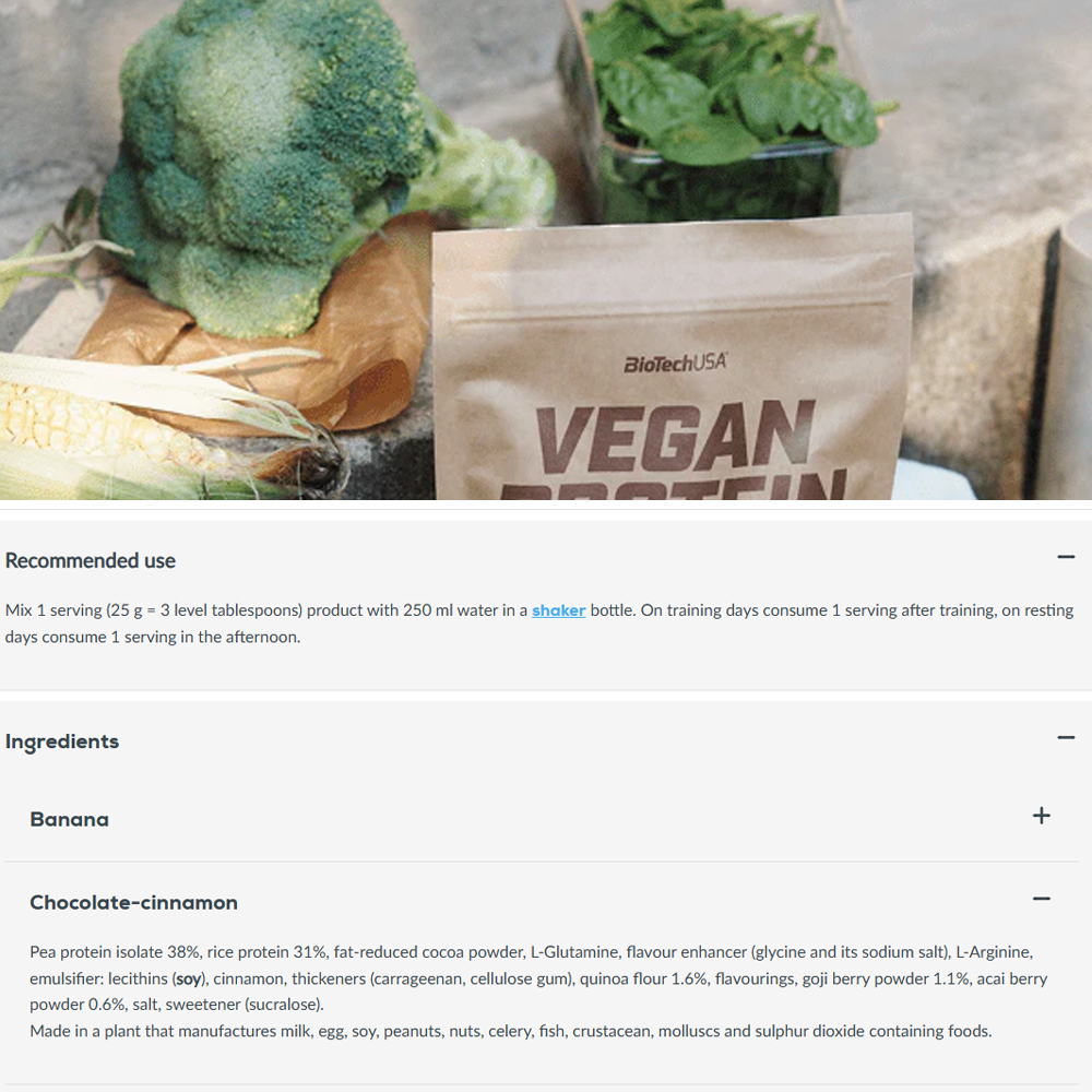 BioTech USA Vegan Protein - 500 g
