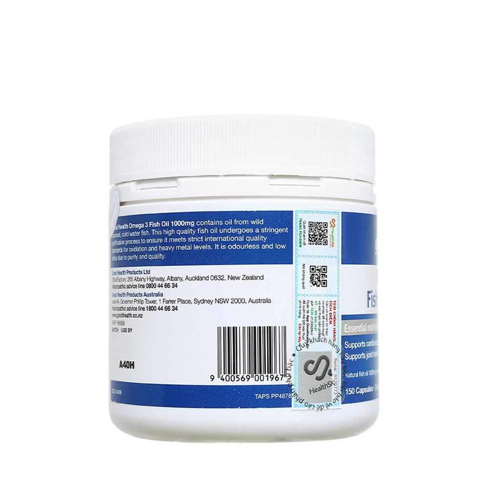 Goodhealth Omega 3 Fish Oil 1000mg 150 viên Dầu Cá Từ New Zealand