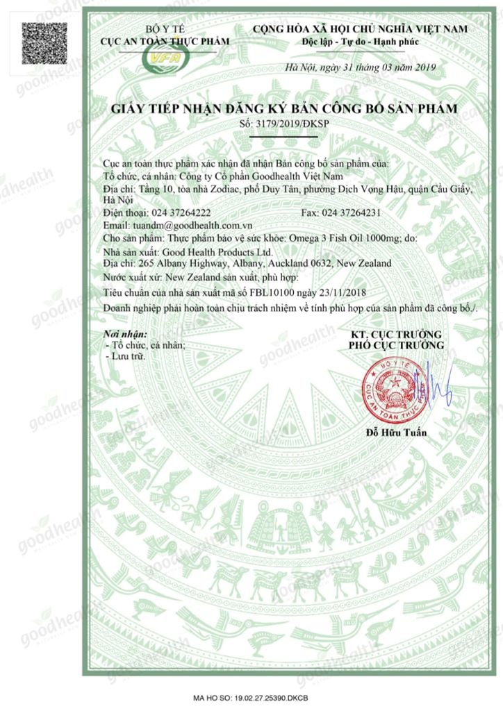 Goodhealth Omega 3 Fish Oil 1000mg 150 viên Dầu Cá Từ New Zealand