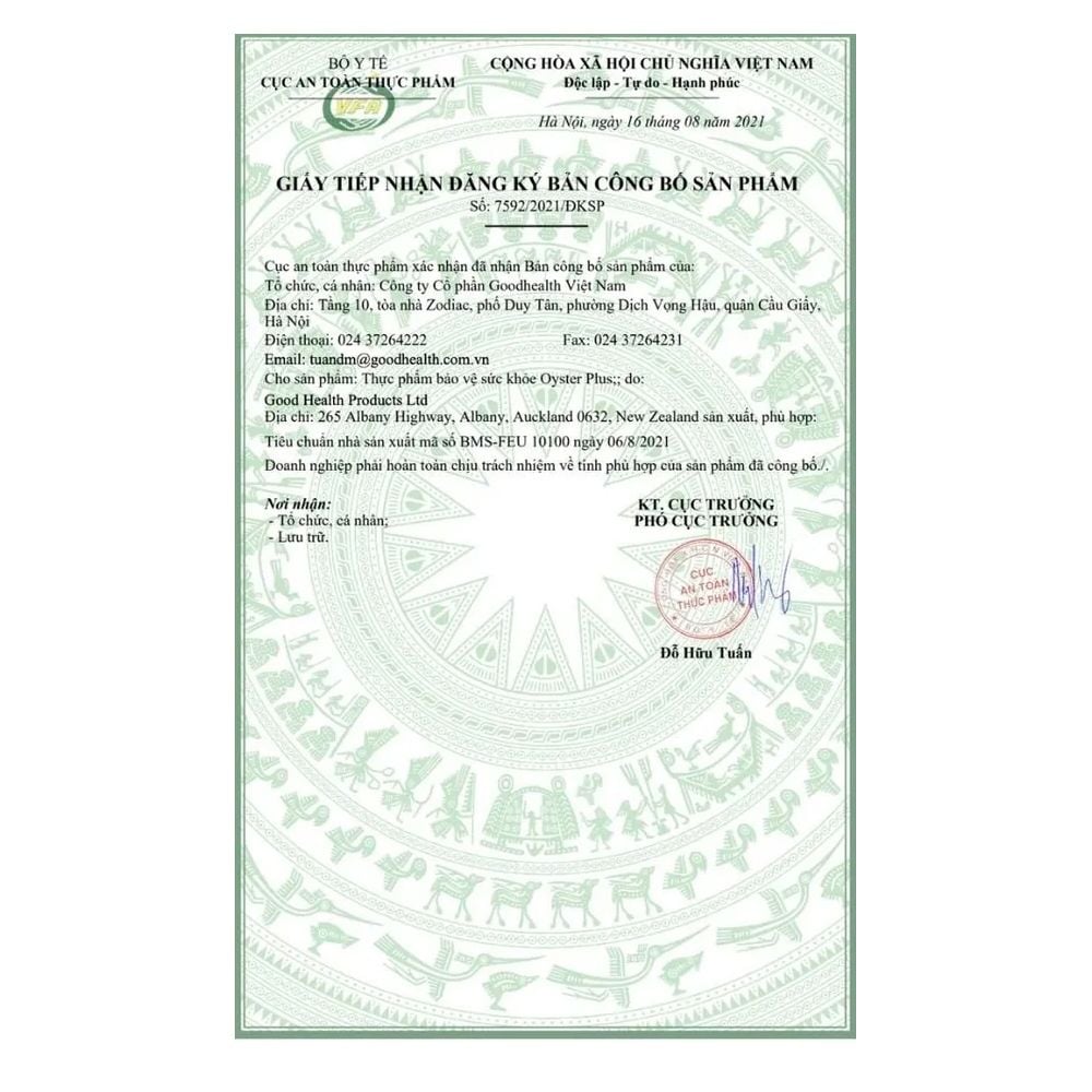Goodhealth Oyster Plus 60 Viên |  Tinh Chất Hàu Tăng Cường Sinh Lý