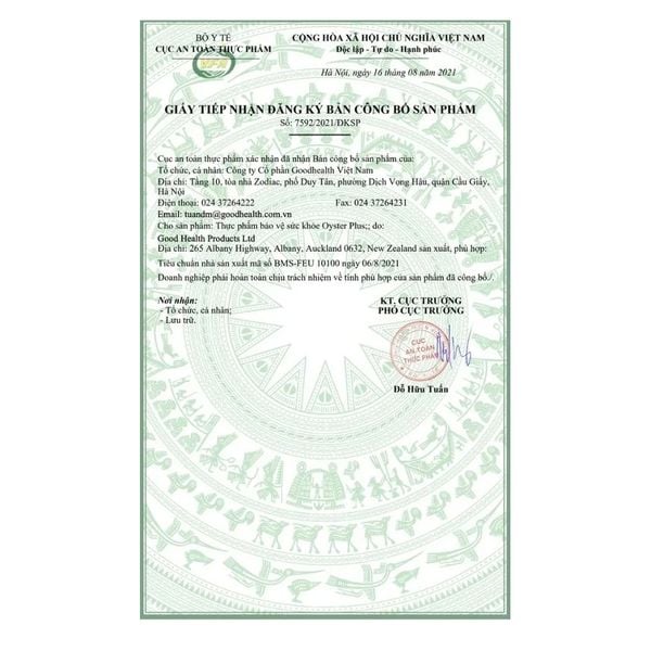 Goodhealth Oyster Plus 60 Viên |  Tinh Chất Hàu Tăng Cường Sinh Lý