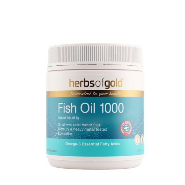 Herbs of Gold Fish Oil 1000 mg 200 viên | Cá Nhỏ Nước Lạnh