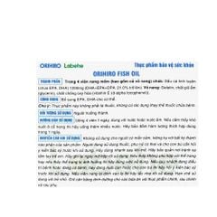 Orihiro Viên Dầu Cá Omega 3 Bổ Não - Thị Lực Fish Oil 180 Viên