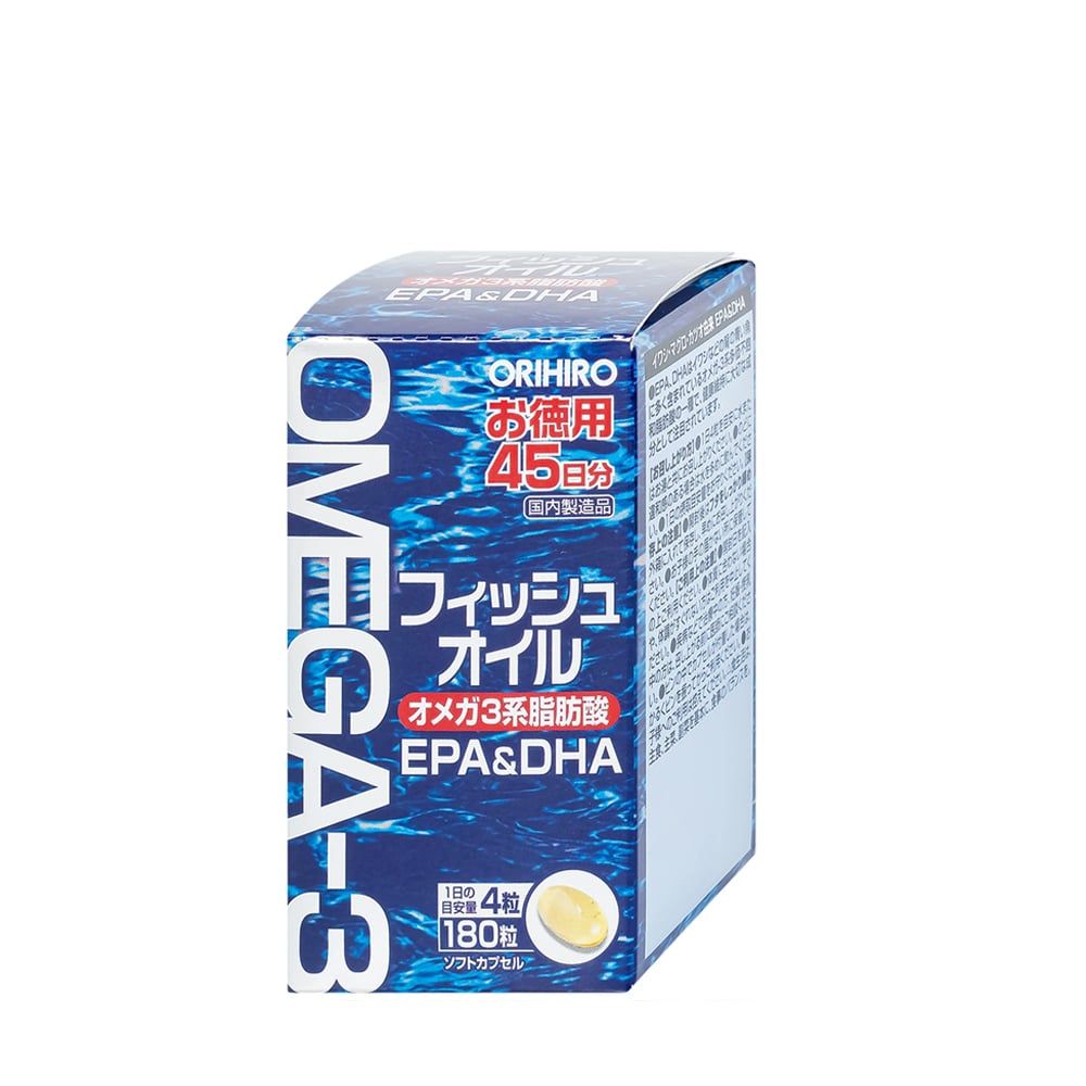 Orihiro Viên Dầu Cá Omega 3 Bổ Não - Thị Lực Fish Oil 180 Viên