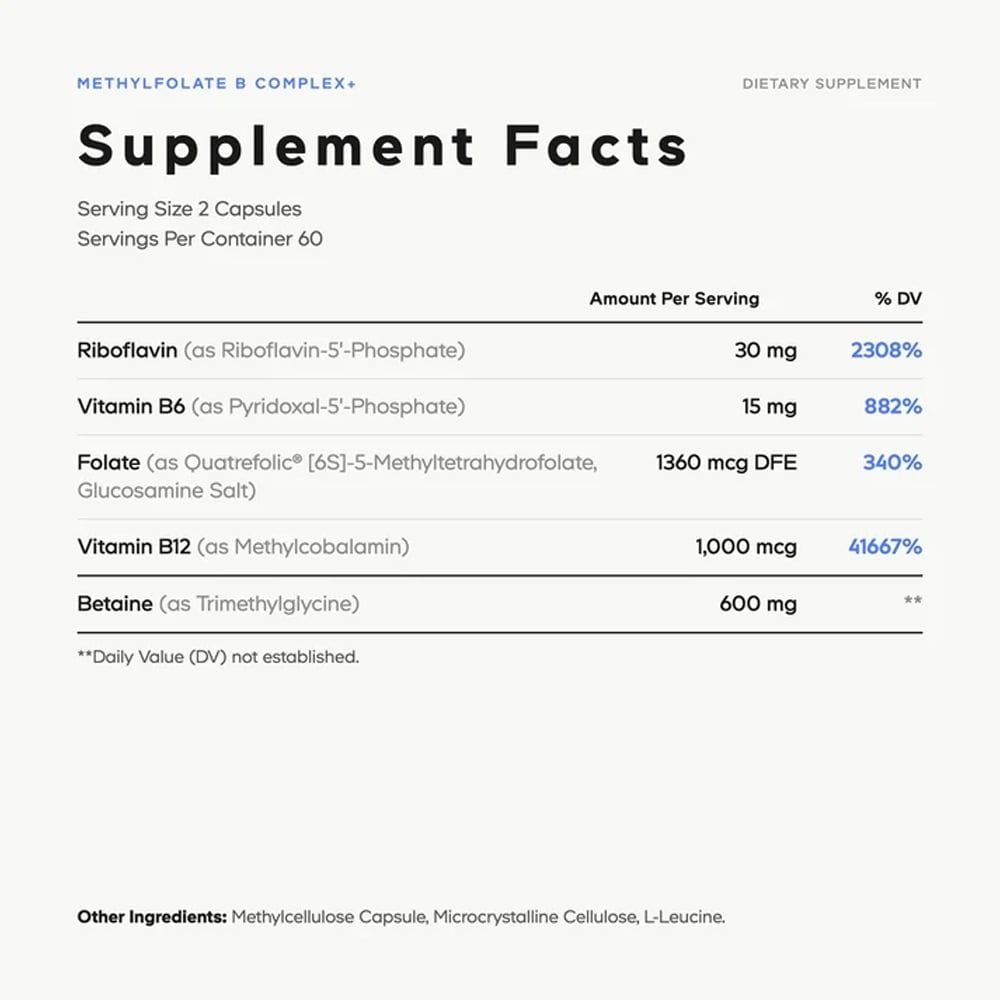 Codeage Methylfolate B Complex 120 viên | Dạng Hoạt Hóa