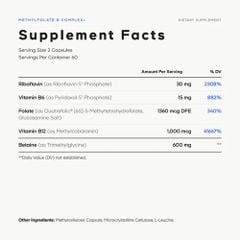 Codeage Methylfolate B Complex 120 viên | Dạng Hoạt Hóa