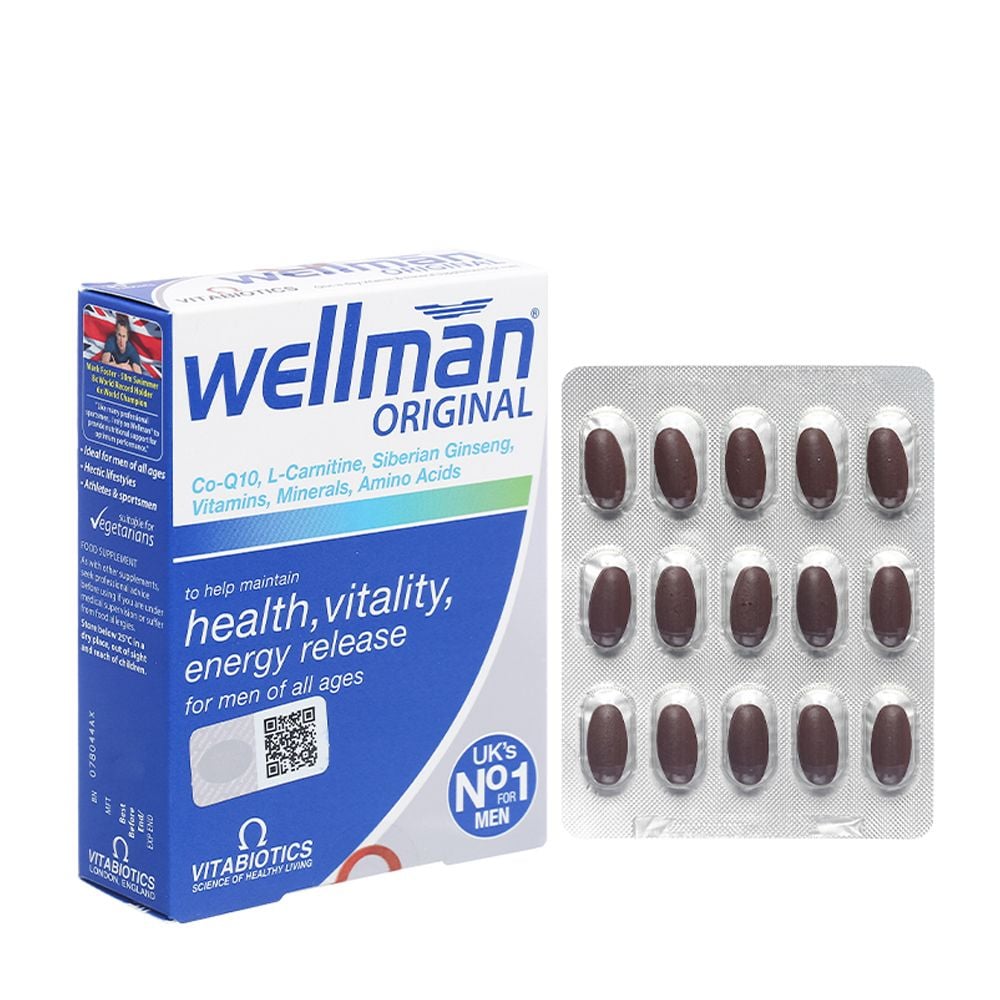 Vitabiotics Wellman Original 30 viên | Hỗ Trợ Sinh Lý Nam, Nhập Khẩu Chính Hãng