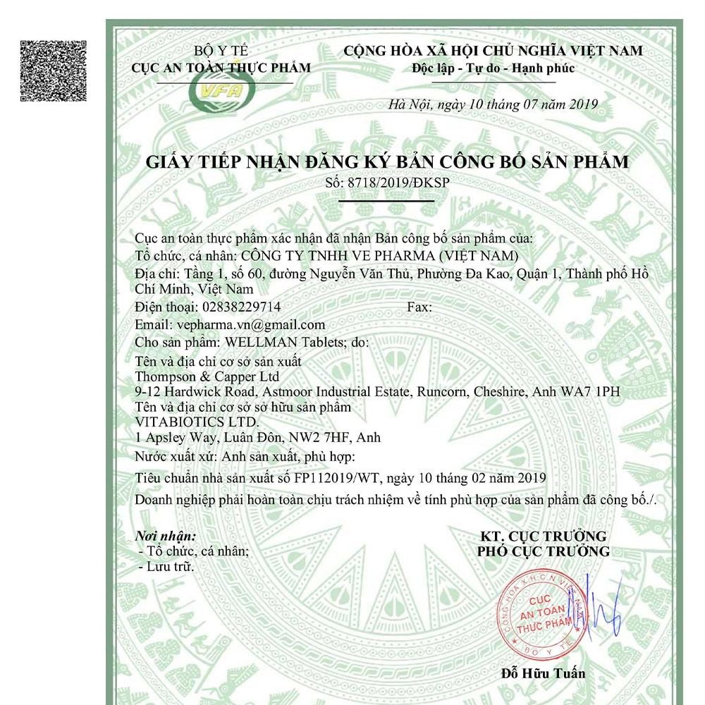 Vitabiotics Wellman Original 30 viên | Hỗ Trợ Sinh Lý Nam, Nhập Khẩu Chính Hãng