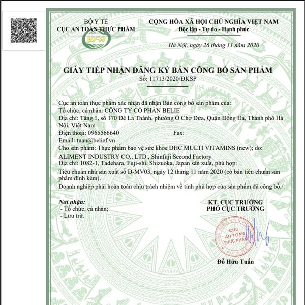 Viên Uống DHC Multi Vitamins 30 Viên |  Bổ Sung 12 Vitamin Thiết Yếu Cho Sức Khỏe