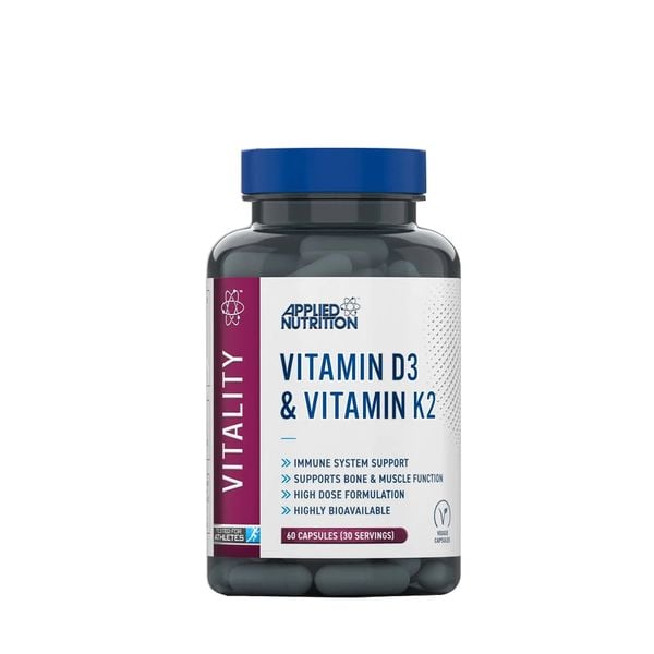 Applied Nutrition VITAMIN D3 K2 60 Viên Chắc Khỏe Xương Khớp