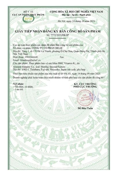 DHC Viên uống Vitamin K Nhật Bản Ngừa Loãng Xương 30 Lần Dùng