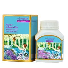 Vitatree Viên Uống Marine Collagen Plus Úc Hộp 100 Viên | Viên Uống Làm Đẹp Dưỡng Trắng Da