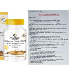 Warnke Đông Trùng Hạ Thảo Cordyceps Extrakt 500mg | 120 Viên