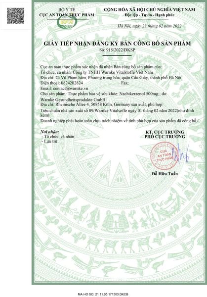 Warnke Tinh Dầu Hoa Anh Thảo Omega 6 Nachtkerzenol 500mg | 100 viên