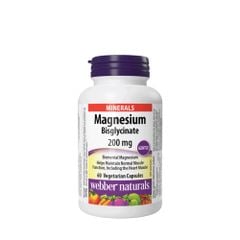 Webber Naturals Magnesium Bisglycinate 200mg | Giảm Căng Cơ Chuột Rút | Ít Gây Khó Chịu Dạ Dày