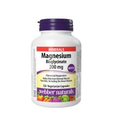 Webber Naturals Magnesium Bisglycinate 200mg 120 viên | Giảm Căng Cơ Chuột Rút | Ít Gây Khó Chịu Dạ Dày