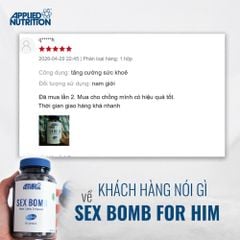 Viên uống hỗ trợ sức khỏe nam giới Applied Nutrition Sex Bomb For Him 120 Viên (60 Servings) BBE: 02/2027