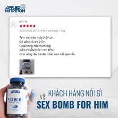 Viên uống hỗ trợ sức khỏe nam giới Applied Nutrition Sex Bomb For Him 120 Viên (60 Servings) BBE: 02/2027