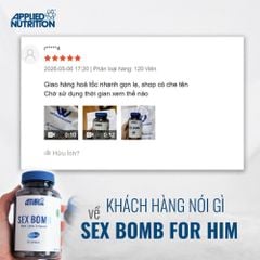 Viên uống hỗ trợ sức khỏe nam giới Applied Nutrition Sex Bomb For Him 120 Viên (60 Servings) BBE: 02/2027