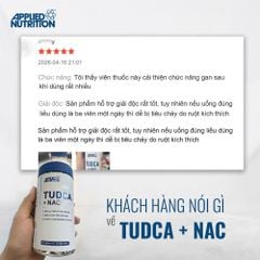 Hỗ Trợ Chức Năng Gan Applied Nutrition TUDCA + NAC 90 Viên (30 Servings)
