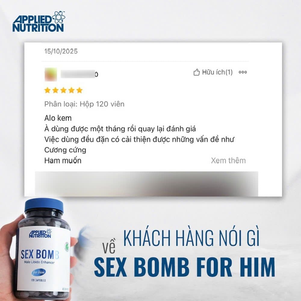 Viên uống hỗ trợ sức khoẻ nam giới Applied Nutrition 120 viên, 2 tháng sử dụng (BBE 02/2027)