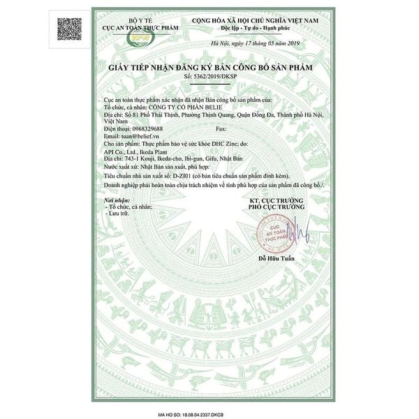 DHC ZinC | Bổ Sung Kẽm | Chính Hãng Nhật Bản | 15 Viên