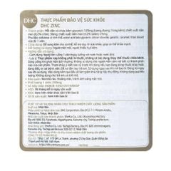 DHC ZinC | Bổ Sung Kẽm | Chính Hãng Nhật Bản | 15 Viên