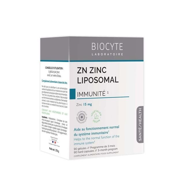 Biocyte Zn Zinc Liposomal | Bổ Sung Kẽm, Chính Hãng Pháp | 60 Viên