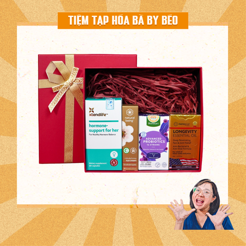 Combo Lộc Xuân Khoẻ Mạnh Men Vi Sinh + Hormone Support + Kem Mắt + Nem