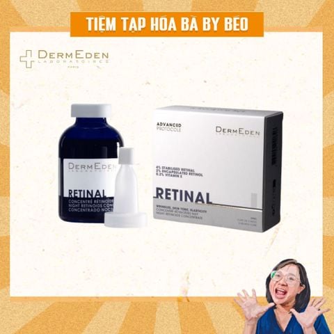 Tinh chất trẻ hoá da, giảm nếp nhăn Retinal DermEden Night Retinoids Concentrate 6% 30ml