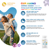 Viên ăn ngon - ngủ sâu GHR Amino Aotearoa Vitality dành cho trẻ biếng ăn, chất lượng giấc ngủ kém - 60 viên
