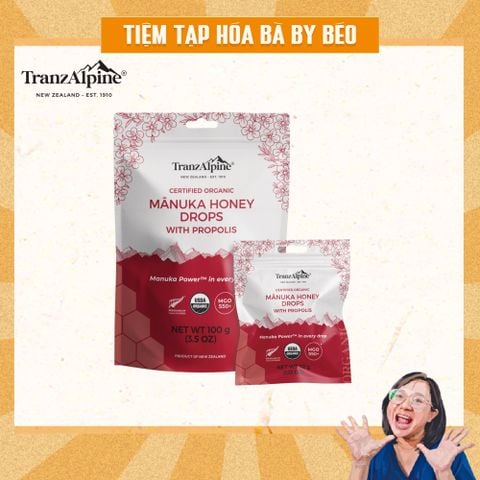 Kẹo ngậm mật ong hữu cơ Manuka MGO 550+ TranzAlpine