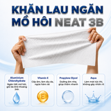 Khăn Lau Kiểm Soát Mồ Hôi Giảm Mùi Cơ Thể Neat 3B Antiperspirant Body Wipes Gói 30 Khăn