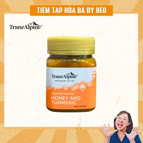 Mật ong nghệ hữu cơ TranzAlpine Certified Organic Honey And Turmeric 250g