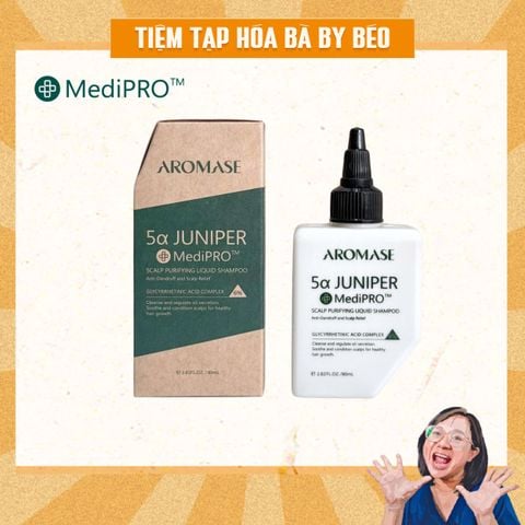 Dầu gội khô tẩy tế bào chết da đầu chuyên sâu dạng lỏng Aromase MediPRO Scalp Purifying Liquid Shampoo 80ml