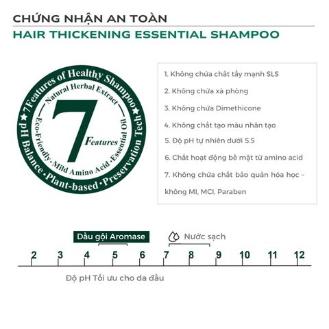 Aromase Hair Volumizing Shampoo 400ml/90ml Dầu gội ngăn rụng và hỗ trợ mọc tóc