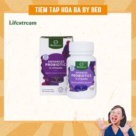 Viên Uống Bổ Sung 14 Chủng Lợi Khuẩn Hỗ Trợ Tiêu Hóa, Tăng Hấp Thu, Ăn Ngon Miệng & Giảm Chàm Da Advanced Probiotics Lifestream