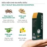 Aromase Oily Scalp Balancing Shampoo 400ml/90ml Dầu gội trị gàu và giảm nhờn da đầu