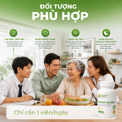 Viên Uống Bổ Não Aotearoa Vitality Ginkgo Biloba 10000mg