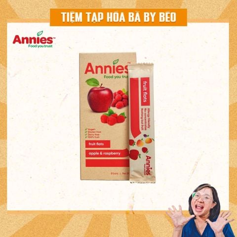 Thanh trái cây sấy dẻo Táo & Mâm Xôi Annie’s Apple & Raspberry Fruit Flats