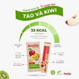 Thanh Trái Cây Sấy Dẻo Lợi Tiêu Hóa Vị Táo & Kiwi Annie’s Apple & Kiwifruit Flats - New Zealand