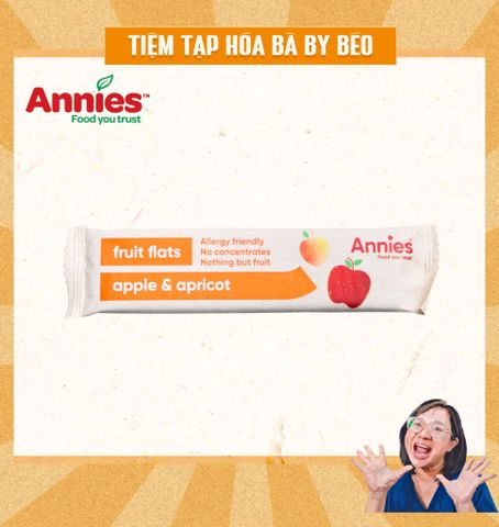 Thanh Trái Cây Sấy Tự Nhiên Táo & Mơ Annie’s Apple & Apricot Fruit Flats (8 thanh x 10g)
