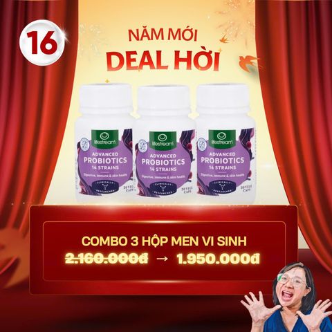 Men Vi Sinh 14 Chủng Lifestream Advanced Probiotics Đẹp Da, Tốt Tiêu Hóa