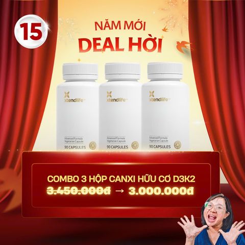 Viên canxi hữu cơ D3K2 tăng chiều cao & mật độ xương Bone Support Xtendlife