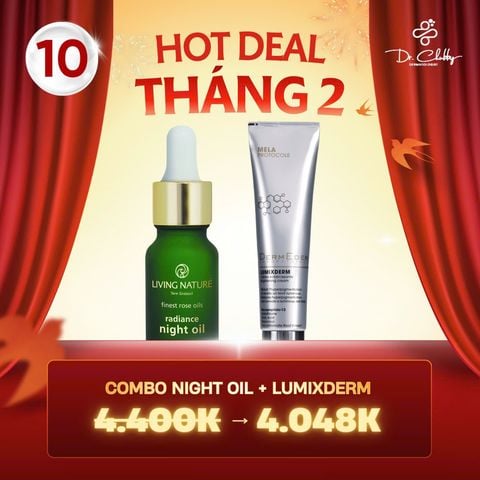 Combo Hỗ Trợ Sáng Da Mờ Nám Night Oil + Lumixderm